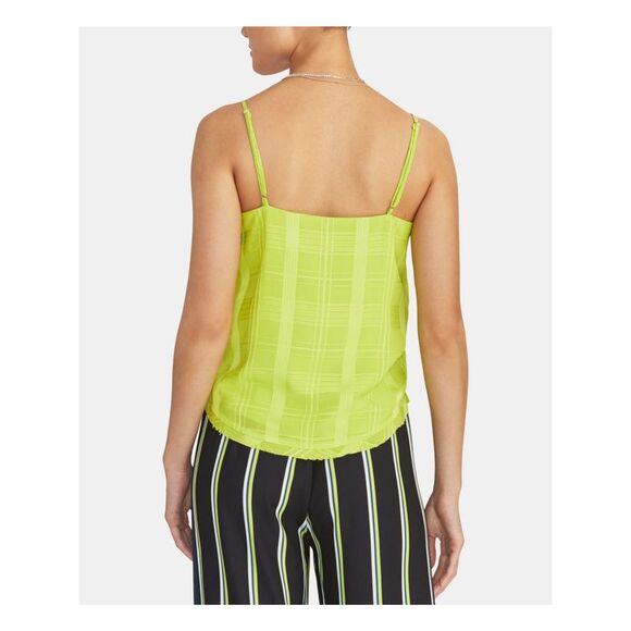 RACHEL ROY Womens Green Spaghetti Strap V Neck Tank Top Size: XXL - Picture 2 of 2
